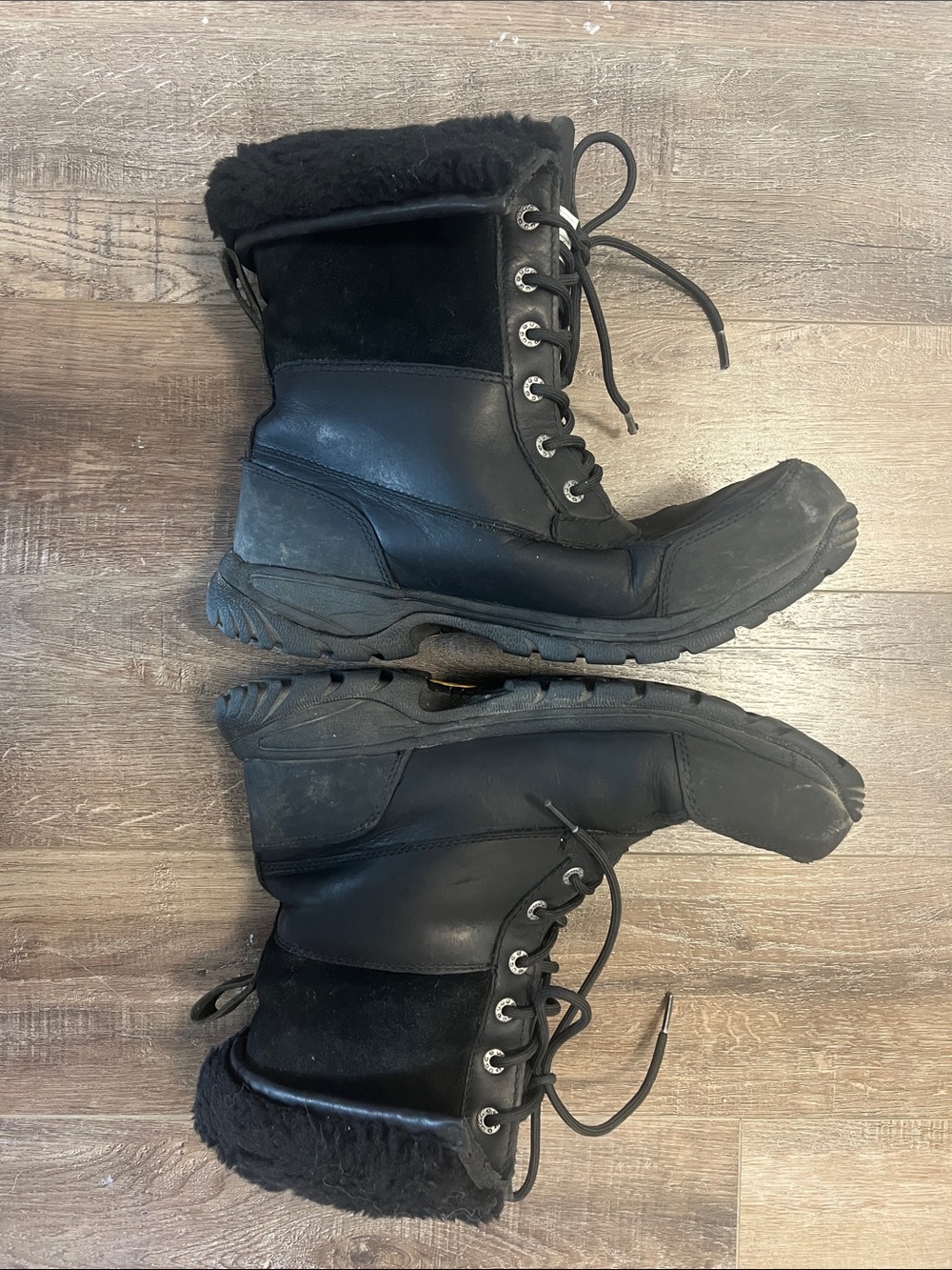 UGG Men's Butte Snow Boots Black Sz 11 - Picture 3 of 5